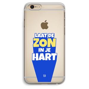 CaseCompany Laat de zon in je hart: iPhone 6 Plus / 6S Plus Transparant Hoesje