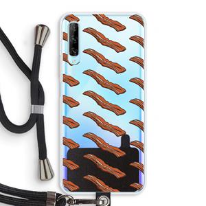 CaseCompany Bacon to my eggs #2: Huawei P Smart Pro Transparant Hoesje met koord