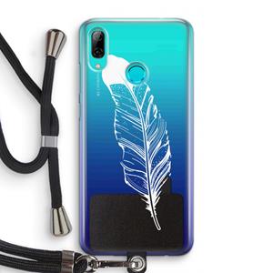 CaseCompany Pluim: Huawei P Smart (2019) Transparant Hoesje met koord