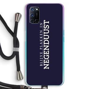 CaseCompany Blijve plakken in Negenduust: Oppo A92 Transparant Hoesje met koord