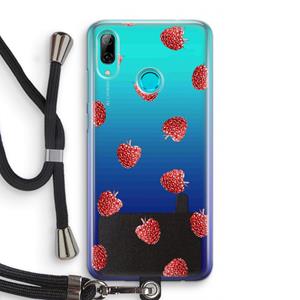 CaseCompany Framboosjes: Huawei P Smart (2019) Transparant Hoesje met koord