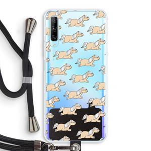 CaseCompany Ponys: Huawei P Smart Pro Transparant Hoesje met koord