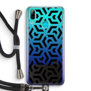 CaseCompany Crazy pattern: Huawei P Smart (2019) Transparant Hoesje met koord