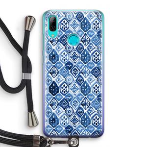 CaseCompany Blauw motief: Huawei P Smart (2019) Transparant Hoesje met koord