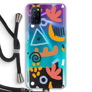 CaseCompany Abstract: Oppo A92 Transparant Hoesje met koord