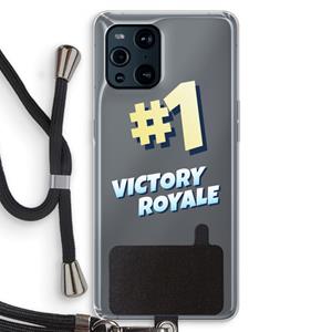 CaseCompany Victory Royale: Oppo Find X3 Transparant Hoesje met koord