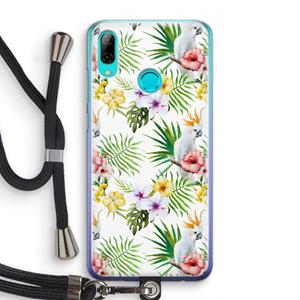 CaseCompany Gele kuif: Huawei P Smart (2019) Transparant Hoesje met koord