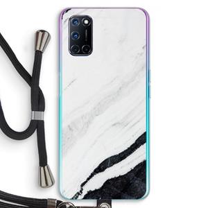 CaseCompany Elegante marmer: Oppo A92 Transparant Hoesje met koord