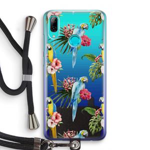 CaseCompany Kleurrijke papegaaien: Huawei P Smart (2019) Transparant Hoesje met koord