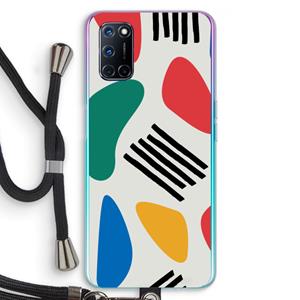 CaseCompany Illustratieve pop 1: Oppo A92 Transparant Hoesje met koord