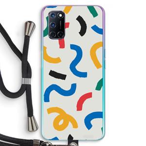 CaseCompany Illustratieve pop 2: Oppo A92 Transparant Hoesje met koord