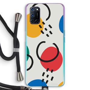 CaseCompany Illustratieve pop 3: Oppo A92 Transparant Hoesje met koord