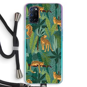 CaseCompany Luipaard 2: Oppo A92 Transparant Hoesje met koord