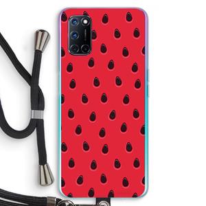 CaseCompany Watermelon: Oppo A92 Transparant Hoesje met koord