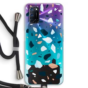 CaseCompany Terrazzo N°13: Oppo A92 Transparant Hoesje met koord