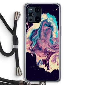 CaseCompany Cosmic Silence: Oppo Find X3 Transparant Hoesje met koord