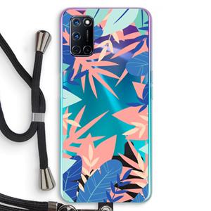 CaseCompany Tropisch: Oppo A92 Transparant Hoesje met koord