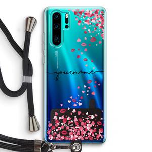 CaseCompany Hartjes en kusjes: Huawei P30 Pro Transparant Hoesje met koord