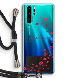 CaseCompany Kusjes: Huawei P30 Pro Transparant Hoesje met koord