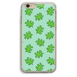 CaseCompany Groene blaadjes: iPhone 6 Plus / 6S Plus Transparant Hoesje