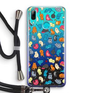 CaseCompany Kleurrijke katten: Huawei P Smart (2019) Transparant Hoesje met koord