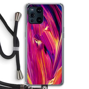 CaseCompany Phoenix: Oppo Find X3 Transparant Hoesje met koord
