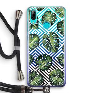 CaseCompany Geometrische jungle: Huawei P Smart (2019) Transparant Hoesje met koord