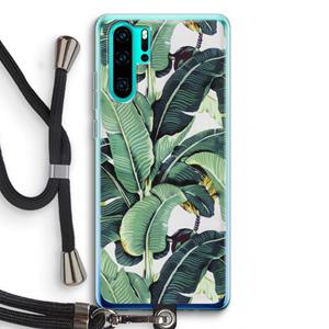 CaseCompany Bananenbladeren: Huawei P30 Pro Transparant Hoesje met koord