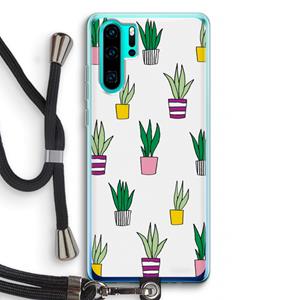 CaseCompany Sanseveria: Huawei P30 Pro Transparant Hoesje met koord