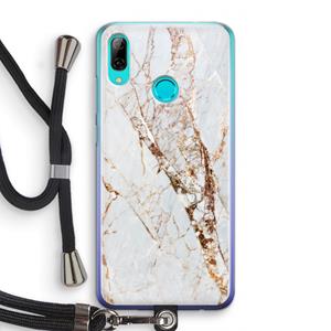CaseCompany Goud marmer: Huawei P Smart (2019) Transparant Hoesje met koord