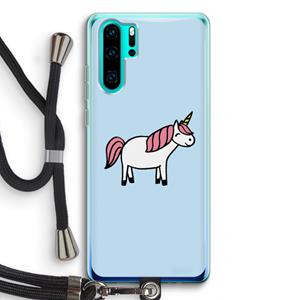 CaseCompany Eenhoorn: Huawei P30 Pro Transparant Hoesje met koord