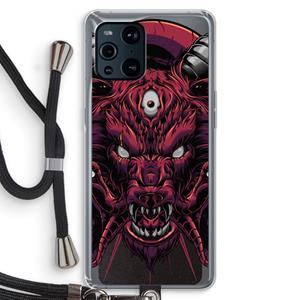 CaseCompany Hell Hound and Serpents: Oppo Find X3 Transparant Hoesje met koord