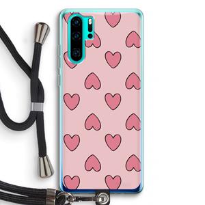 CaseCompany Ondersteboven verliefd: Huawei P30 Pro Transparant Hoesje met koord