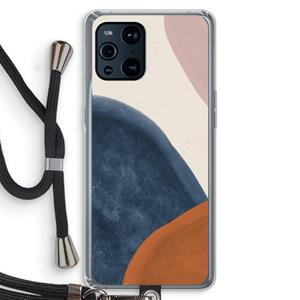 CaseCompany Geo #1: Oppo Find X3 Transparant Hoesje met koord