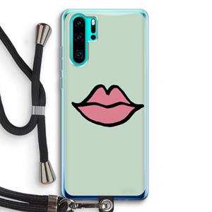 CaseCompany Kusje: Huawei P30 Pro Transparant Hoesje met koord