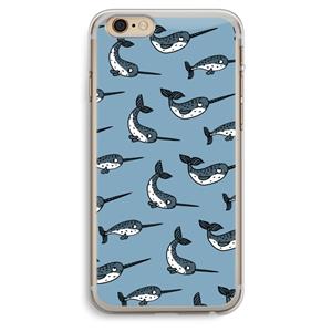 CaseCompany Narwhal: iPhone 6 Plus / 6S Plus Transparant Hoesje