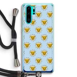 CaseCompany Leeuwenkoppen: Huawei P30 Pro Transparant Hoesje met koord