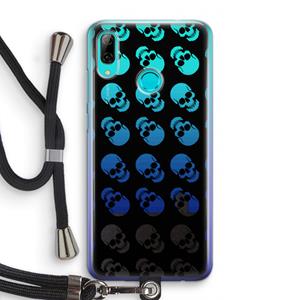CaseCompany Musketon Skulls: Huawei P Smart (2019) Transparant Hoesje met koord