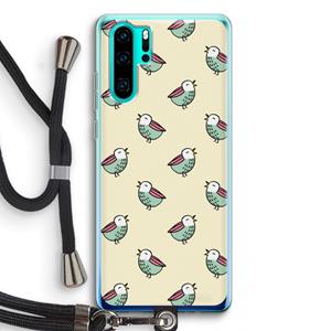 CaseCompany Vogeltjes: Huawei P30 Pro Transparant Hoesje met koord