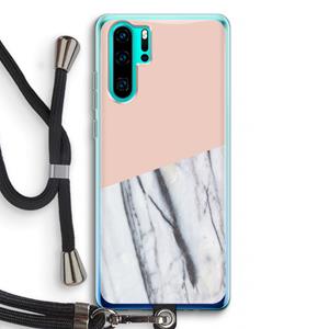 CaseCompany A touch of peach: Huawei P30 Pro Transparant Hoesje met koord