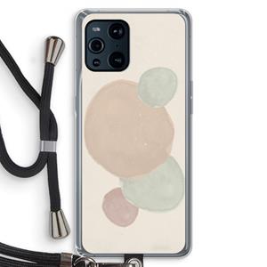 CaseCompany Geo #9: Oppo Find X3 Transparant Hoesje met koord
