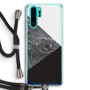 CaseCompany Combinatie marmer: Huawei P30 Pro Transparant Hoesje met koord