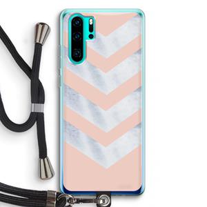 CaseCompany Marmeren pijlen: Huawei P30 Pro Transparant Hoesje met koord
