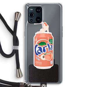 CaseCompany S(peach)less: Oppo Find X3 Transparant Hoesje met koord
