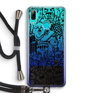 CaseCompany Vexx Black Mixtape: Huawei P Smart (2019) Transparant Hoesje met koord