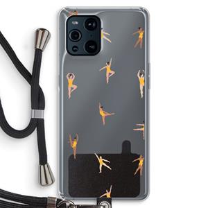 CaseCompany Dans #2: Oppo Find X3 Transparant Hoesje met koord