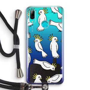 CaseCompany Papegaai: Huawei P Smart (2019) Transparant Hoesje met koord