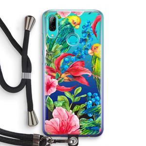 CaseCompany Papegaaien: Huawei P Smart (2019) Transparant Hoesje met koord