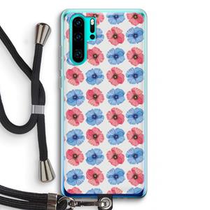 CaseCompany Klaproosjes: Huawei P30 Pro Transparant Hoesje met koord