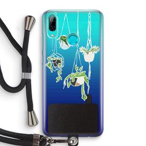 CaseCompany Hang In There: Huawei P Smart (2019) Transparant Hoesje met koord